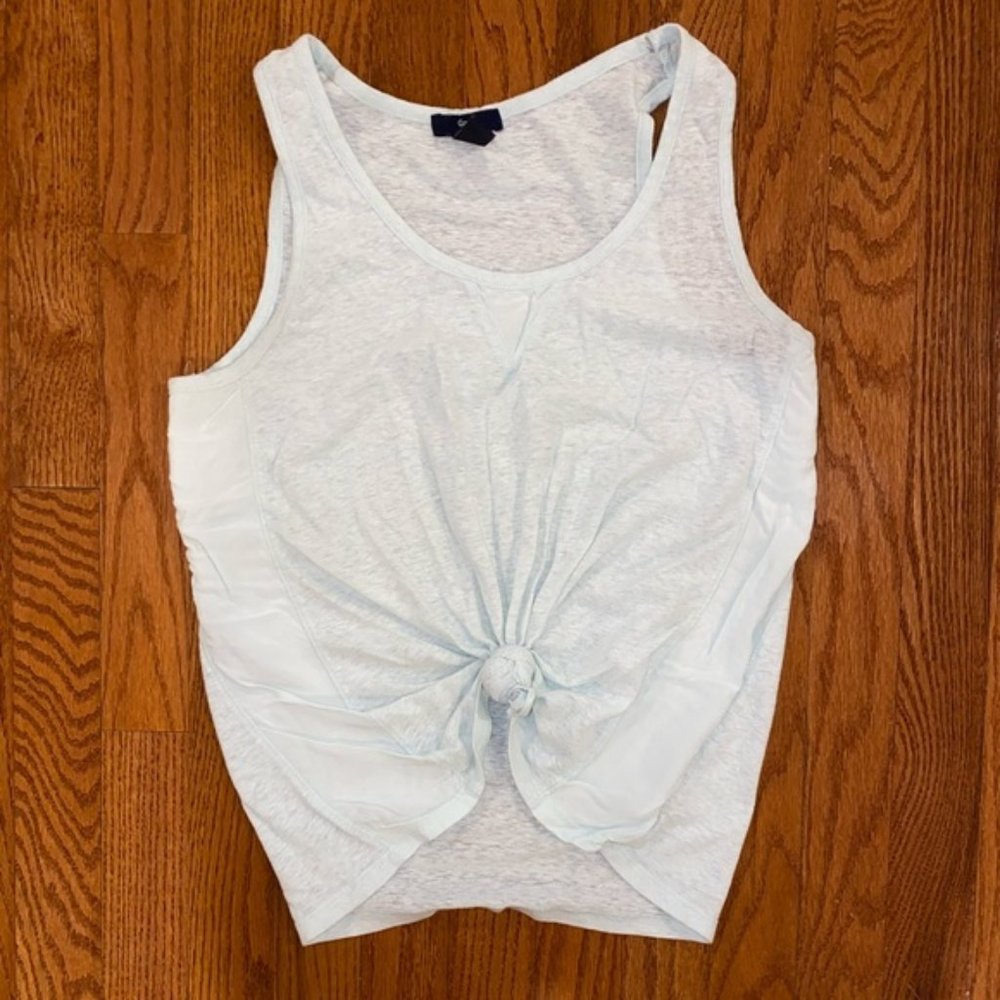 Light Blue Gap Athletic Workout Sheer Muscle Tee Tank Top Size Medium